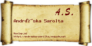 Andráska Sarolta névjegykártya